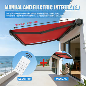 Auvent motorisé en alliage <span class=keywords><strong>d</strong></span>'aluminium avec tissu imperméable pour abri <span class=keywords><strong>de</strong></span> voiture, parking extérieur et terrasse - Certifié CE - Product Image 5