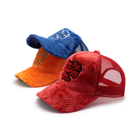 Produsen Bordir 5 Panel, Topi Trucker Beludru Bulu Custom Berkualitas Tinggi