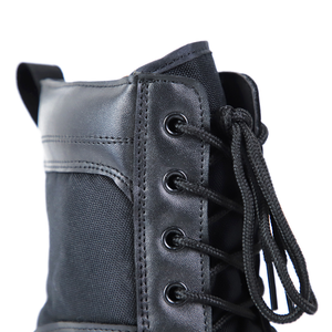 TSb0811 Bottes noires pour hommes, bottes longues en cuir, semelle en caoutchouc - Product Image 4