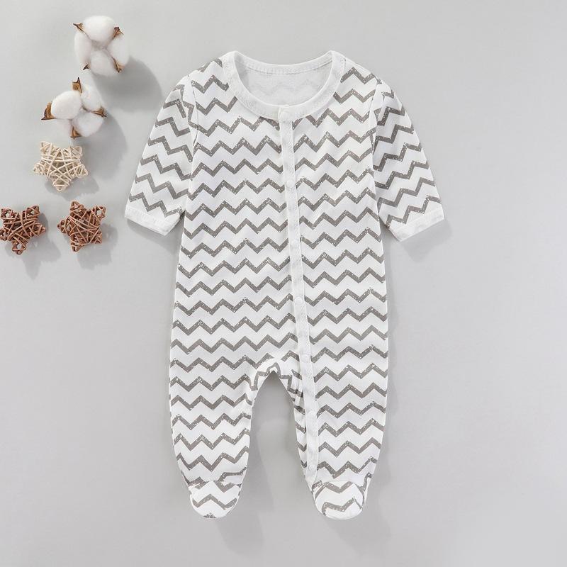 [cotton wool foot-covering one-piece] wave pattern