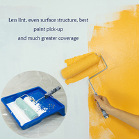 Rouleau de peinture en microfibre à poils longs blancs et verts de qualité supérieure, 9 pouces, pour usage industriel/DIY, compatible OEM, marque TOPMAN