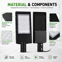 Lampadaire LED à commande intelligente IP65 CE RoHS ERP pour voirie urbaine, commande en gros