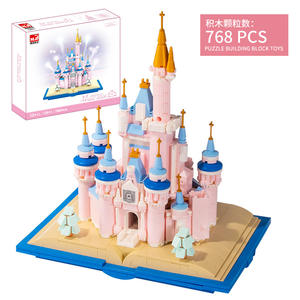 MJI 13011 MOC <span class=keywords><strong>Castillo</strong></span> de Ensueño Mágico de Princesa de Cuento de Hadas, Libro de Modelos, Ladrillos de Ensamblaje DIY, Bloques de Construcción para Niños, Sets de Juguetes de Plástico - Product Image 3
