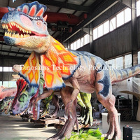 Modèle de Dilophosaure Animatronique Taille Réelle, Grand Robot Dinosaure pour Parc à Dinosaures