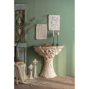 Table <span class=keywords><strong>console</strong></span> <span class=keywords><strong>d</strong></span>'entrée simple italienne en Mgo sculptée, table <span class=keywords><strong>d</strong></span>'appoint élégante et unique, table <span class=keywords><strong>console</strong></span> moderne bon marché avec plateau en bois - Product Image 1