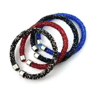 fashion jewelry Rhinestone Zinc Alloy Bangle for woman plated more colors for choice 60mm 1643785