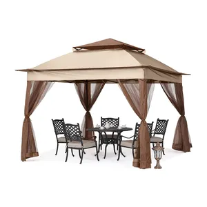 Meubles de jardin extérieurs Gazebo de patio étanche Gazebo extérieur Pop Up avec murs en maille