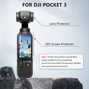 Amazear <b>Lens</b> Protector Set Tempered Glass Anti-Scratch Camera <b>Accessories</b> for DJI Pocket 3 - Product Image 3