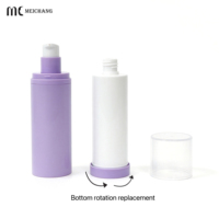 Flacon Airless Rechargeable PCR 50ml 80ml 100ml avec Cartouche à Visser par le Bas pour Emballage de Sérum Actif