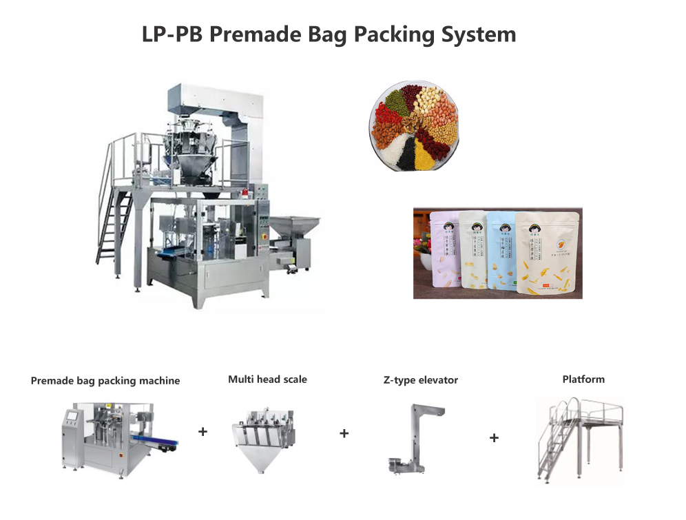 Customized Multi-function Automatic Premade Bag Packing System