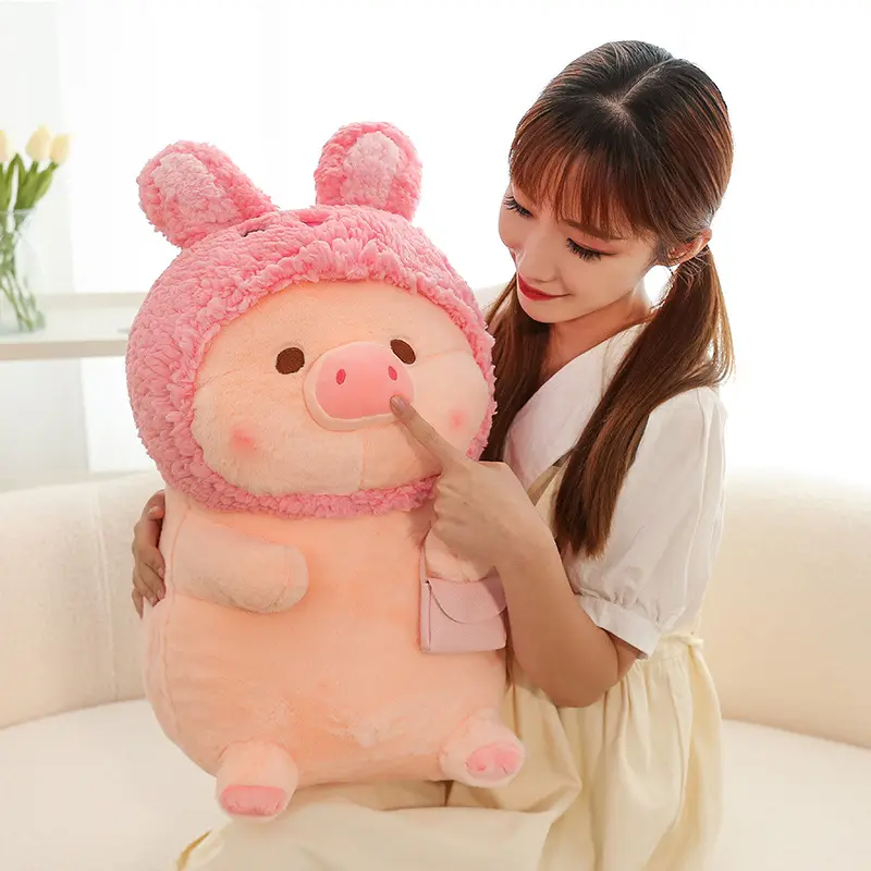 Kawaii Transformation Lulu Pig Plushies Doll Piggy Cloth Doll Stuffed Animals Weighted Plush Toy Pig Pillow Gift For Birthday