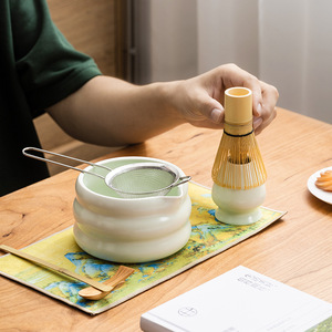 Ensemble de thé matcha avec bol et fouet, kit de démarrage matcha, kit de cérémonie du thé matcha, ensemble de cérémonie du thé japonaise - Product Image 3