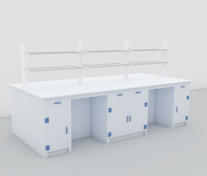 MAX-PPLB-HF-06 <strong>Lab</strong> Furniture <strong>Lab</strong> with Sink Water Taps Drying Racks Reagent Rack - Product Image 5