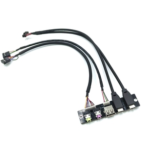 สายเคเบิลพอร์ต USB3.0 Type C ตัวเมีย 20 พิน ช่องเสียบ HD AUDIO สำหรับแผงด้านหน้าคอมพิวเตอร์  หุ้มด้วย PVC ยาว 60 ซม. สายทองแดงเคลือบดีบุก รองรับการชาร์จเร็ว 3A - Product Image 3