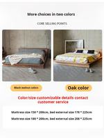 Moderna Cama de Plataforma Japonesa Estilo Wabi Sabi Tamaño King de Madera Maciza con Tatami y Almacenamiento para Dormitorio Principal Comprar Cama Japonesa de Suelo