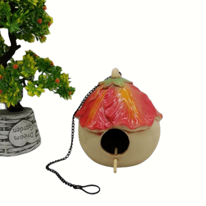 Giardino cortile a forma di fungo appesa in ceramica <span class=keywords><strong>bird</strong></span> house <span class=keywords><strong>Bird</strong></span> <span class=keywords><strong>bird</strong></span> <span class=keywords><strong>nest</strong></span> Villa all'aperto balcone giardino paesaggio albero decorazione ciondolo - Product Image 6