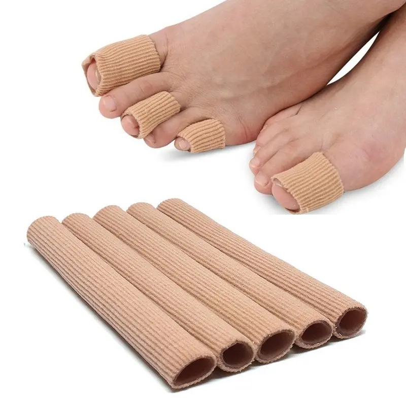 Voeten Corrector Vinger Corrector Inlegzolen Stof Gel Silicone Tube Bunion Tenen Vingers Separator Divider Protector Eelt