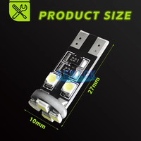 Ampoules LED de feux arrière de voiture en gros T10 1210 8 SMD Canbus pour voitures 194 168 W5W, ampoule intérieure
