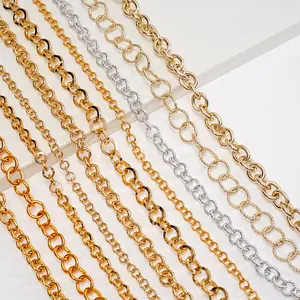 Clothing jewelry chain embossed Oval chain diy bag decorative accessories Chandelier 0 pattern aluminum chain