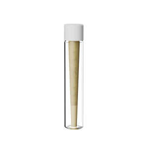 Custom Cosource Brand Clear Glass <strong>Tube</strong> Bottles CR Screw Cap Logo Hot Stamping Food Grade D22 <strong>X</strong> H75mm Model MC100015 - Product Image 1