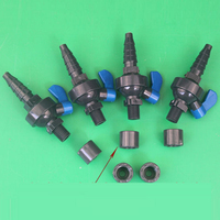 Válvula de muestreo Manual DN8 UPVC 1/4 \ "Núcleo de válvula de corcho ABS PP de 2 puntos para estructura controlada de conectividad de instrumentos de agua