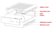 ITX mini boîtier G60 clients minces pc châssis en aluminium