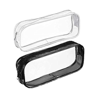 Maquillage cosmétique de luxe direct d'usine étui à fermeture éclair en PVC sac en tissu résistant à l'eau imprimé avec fermeture éclair transparente style pour filles