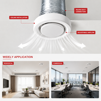 Diffuseur d'air rond en polypropylène avec valve réglable et fixation par ressort pour l'alimentation/la ventilation en air