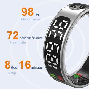 Male heart rate sleep calorie intelligent multi-language fitness tracker ring - Product Image 2