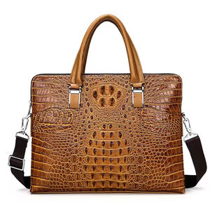 Sac à main en cuir PU crocodile de designer OEM, mallette de bureau professionnelle, sac pour ordinateur portable pour hommes - Product Image 5