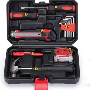 Kit de ferramentas para reparo doméstico, kit básico de ferramentas para presente, novo com 15 peças