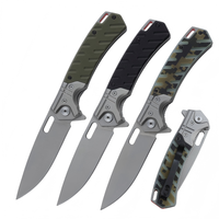 Couteau pliant portable de qualité industrielle OEM personnalisable avec manche en G10, acier inoxydable, pour la survie en plein air, la randonnée, le camping, EDC