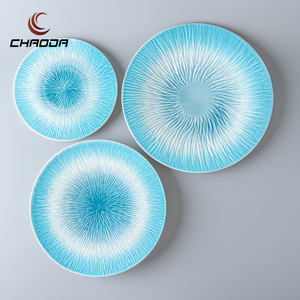 Assiettes mates glaçure de couleur personnalisée ustensiles de cuisson ronds en céramique plat de cuisson assiette plate en céramique assiette plate en porcelaine - Product Image 4