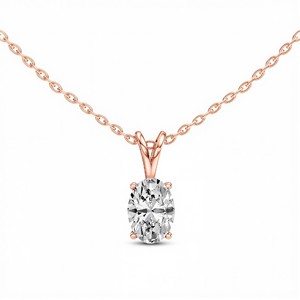 Elegante Collar con Colgante de Diamante Cultivado en Laboratorio para Mujer con Piedras de Claridad VVS VS y Color EF en Plata de Ley 925 - Product Image 1