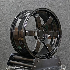 Jantes en alliage forgées monobloc personnalisées, couleur noire, 5 branches, pour Rays Te37 VW Golf Toyota <span class=keywords><strong>Aygo</strong></span> Skoda Octavia - Product Image 5