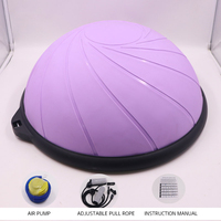 Ballon d'équilibre demi-sphère antidérapant avec nœuds de massage pour la musculation à domicile et l'entraînement de fitness