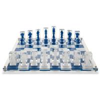 Jeu d'échecs en acrylique transparent Décoration Jeu d'échecs pour adultes Jeu d'échecs en acrylique Plateau de jeu d'échecs