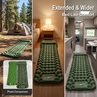 Lit d'air gonflable en nylon TPU ultraléger avec pompe intégrée, résistant à l'humidité, pour le camping en plein air, matelas pneumatique avec pompe à pied intégrée, OEM