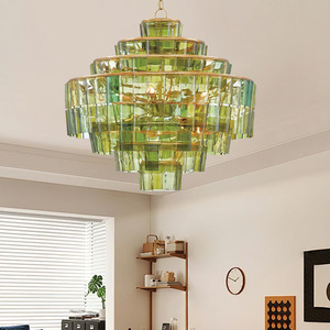 Lámparas de Araña Modernas Personalizadas, Lámparas de Diseño, Cristal, Lustre, para Sala de Estar, Comedor, Lámparas Colgantes Decorativas de Cristal y Latón - Product Image 1