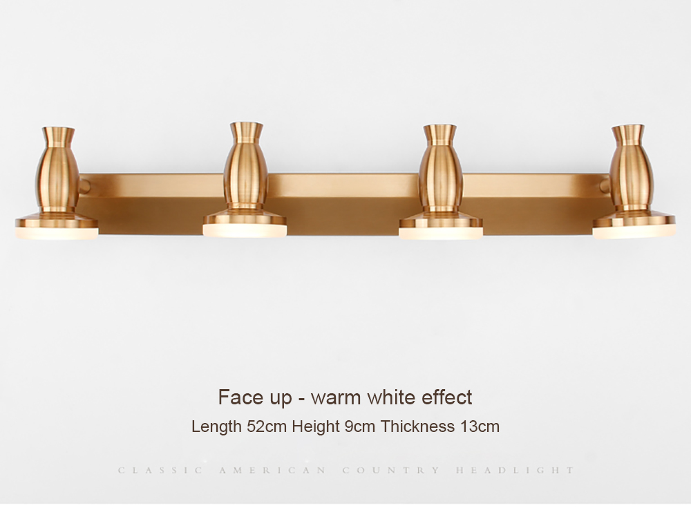 Modern decorative Mirror wall lamp Fixture waterproof gold led bathroom vanity lighting
