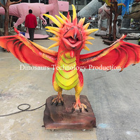 Modèles d'oiseaux et de dragons animatroniques pour aires de jeux pour enfants, créatures mythiques faites à la main, à vendre