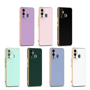 for Infinix Note 11 Back Cover,Coque TPU Silicone Gel Case Protection Cover Plating Casing for infinix Hot 11s 20 30 30i Smart 5