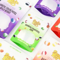 Sacs Mylar personnalisés refermables en plastique pour aliments, avec fermeture éclair, anti-odeur, pour bonbons surgelés, 3,5g, 7g, 14g