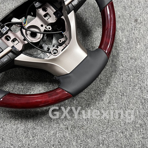 <span class=keywords><strong>Volante</strong></span> de Cuero y Madera de Durazno Rojo para <span class=keywords><strong>Toyota</strong></span> Camry, Corolla, Rav4, Prius, Yaris, 4Runner, Alphard, LEXUS LX570, LX470, GX460 - Product Image 5