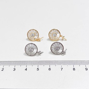 Base de Plata S925 para Accesorios de Perlas DIY, con Espacio para Perlas Redondas de 9-11mm, Simple y Moderno, para Pendientes - Product Image 4