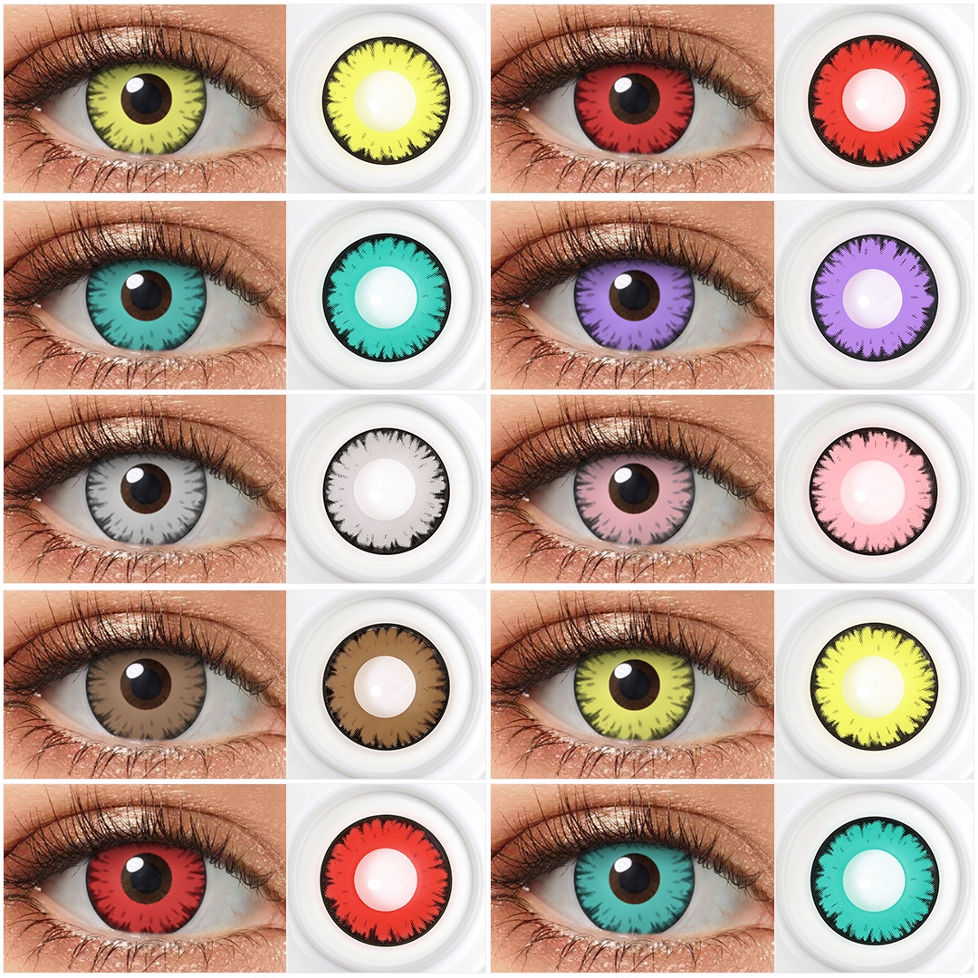 lentes de color loco segura para una visión y un aspecto perfectos