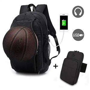 Sac à dos de <span class=keywords><strong>sport</strong></span> pour basket-ball avec poche pour ballon, sac de voyage pour homme, étanche, avec compartiment pour ordinateur portable et chaussures, pour football, fitness, soccer, gym - Product Image 1