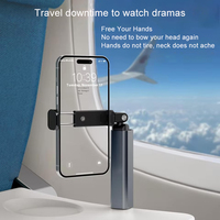 Support de téléphone universel pour avion mobile rotatif multiple pliable de qualité supérieure multifonctionnel réglable pour cellule de bureau en aluminium
