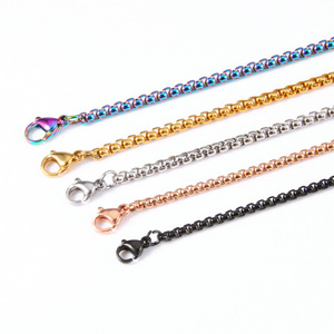 Stainless Steel <b>Box</b> <b>Chain</b> For Necklace Making <b>Silver</b> Gold Black 925 <b>Silver</b> Plated Jewelry Findings Components YQFZZ - Product Image 5