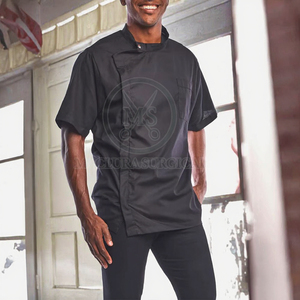 เสื้อช่างตัดผมแขนสั้น MACLURA SURGICAL Classic ผลิตจากผ้าฝ้าย/โพลีเอสเตอร์ที่เป็นมิตรกับสิ่งแวดล้อม ทนทาน ปรับแต่งได้ เหมาะสำหรับใช้ในร้านเสริมสวยและช่างทำผม - Product Image 3